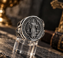 Bague Médaille de Saint Benoît double face - Argent 925