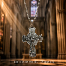 Croix en argent 925 "Archange Saint-Michel" - NEW
