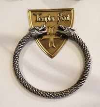 Bracelet / Torque Viking en argent avec têtes de dragons - NEW