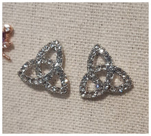 Boucles d'oreilles "Noeud Celtique / Triquetra" - cristaux très brillants