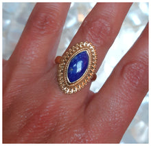 Bague Byzantine Impériale – Vermeil 18 Carats & Lapis-Lazuli
