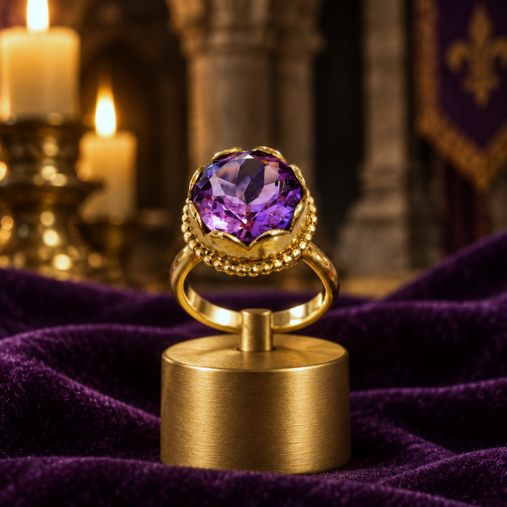 Bague Améthyste Royale – Vermeil & Argent 925