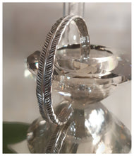Bracelet plume travaillée en argent 925 - Pièce unique - NEW