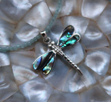Pendentif Libellule en argent 925 et nacre d'Abalone - NEW