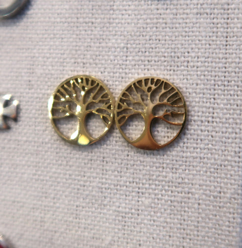 Boucles d'oreilles en vermeil (or sur argent 925) Arbre de vie - NEW