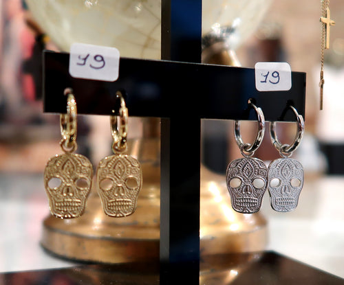 Boucles d'oreilles skull 