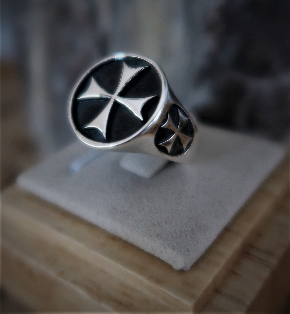 Bracelet Ancien En Argent Filigrané - Croix Des Templiers (Maltese) - Poinçonné - Occasion