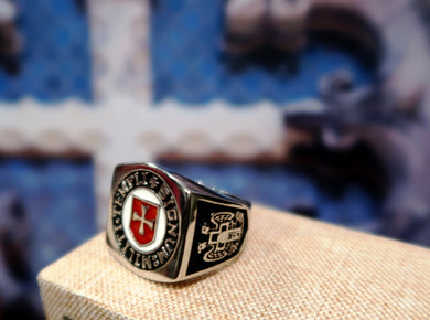 Chevalière des Templiers - acier inoxydable (inox)