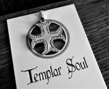Croix des Templiers en argent et zircons