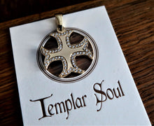 Croix des Templiers en vermeil et zircons - Création Templar Soul