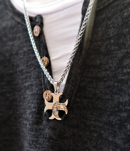 Chaîne solide en full inox 4mm d'épaisseur - idéale pour croix masculines