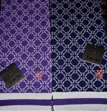 Écharpe classique Templar Soul - 100% laine mérinos (bleu - violet ou orange)