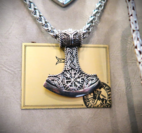 Mjölnir / Marteau de Thor Vegvisir en argent 925 / Collection Viking