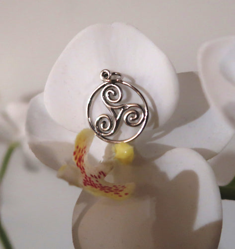 Pendentif Triskell dans un cercle en argent 925 - NEW 2022